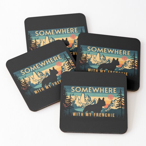 Item preview, Somewhere With My Frenchie Vintage Hiking Camping Gift designed and sold by Guarddogdrive.