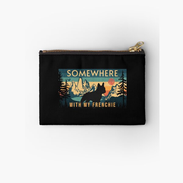 Item preview, Somewhere With My Frenchie Vintage Hiking Camping Gift designed and sold by Guarddogdrive.