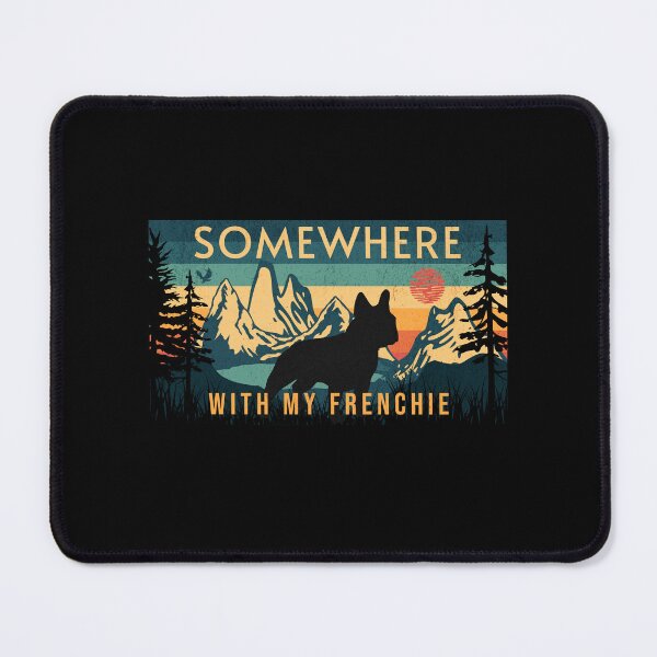 Item preview, Somewhere With My Frenchie Vintage Hiking Camping Gift designed and sold by Guarddogdrive.