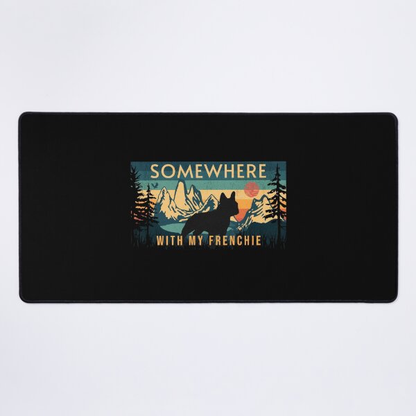 Item preview, Somewhere With My Frenchie Vintage Hiking Camping Gift designed and sold by Guarddogdrive.