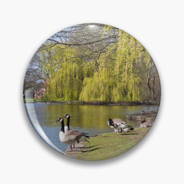 Item preview, Serene Lakeside with Geese and Willow Trees: Hanley Park designed and sold by David Patterson.