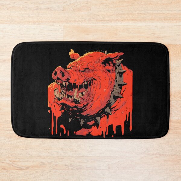 Item preview, Red Pig From Hell Hellpig Wearing a Collar designed and sold by Nightarcade.