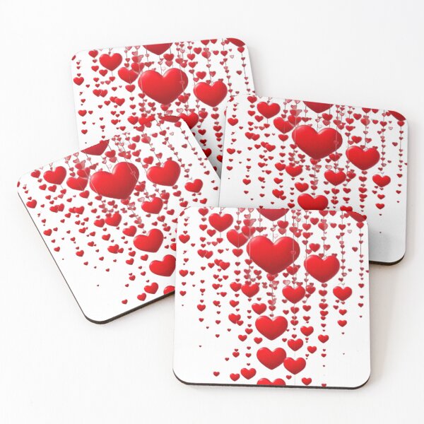 Item preview, Falling Hearts: Romantic Cinematic Design | Timeless Romance: Falling Red Hearts Art designed and sold by JOY STORE 45.
