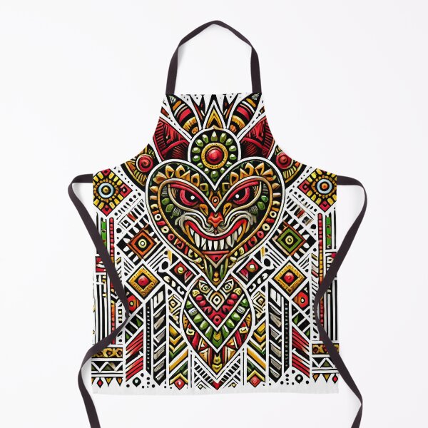 Item preview, Tribal Mask Art - Vibrant Ethnic Pattern Design designed and sold by DrawHandArt.