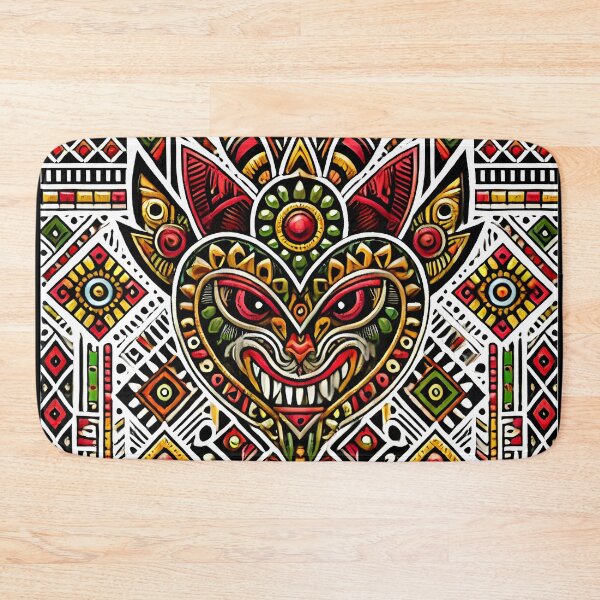 Item preview, Tribal Mask Art - Vibrant Ethnic Pattern Design designed and sold by DrawHandArt.
