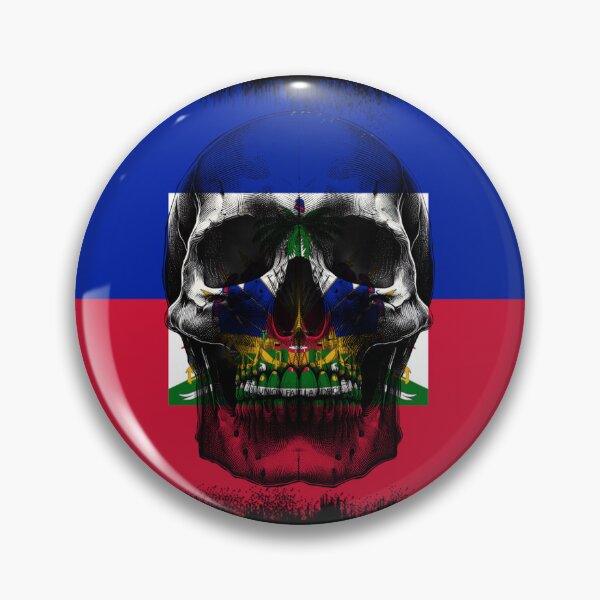 Item preview, HAITI SKULL FLAG NATION RAREART COUNTRY HALLOWEEN #ogirdor designed and sold by ogirdorgraphics.