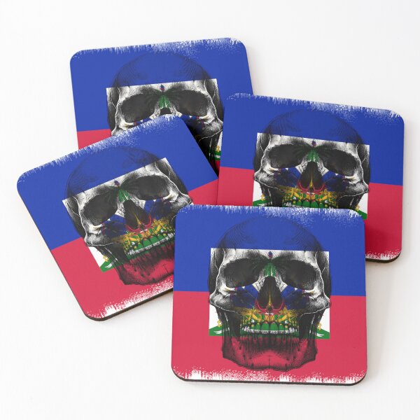 Item preview, HAITI SKULL FLAG NATION RAREART COUNTRY HALLOWEEN #ogirdor designed and sold by ogirdorgraphics.