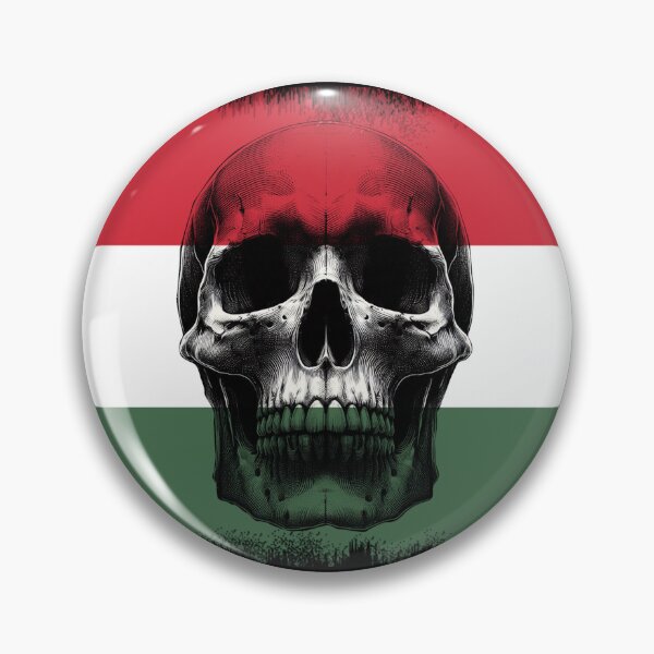 Item preview, HUNGARY SKULL FLAG NATION RAREART COUNTRY HALLOWEEN #ogirdor designed and sold by ogirdorgraphics.