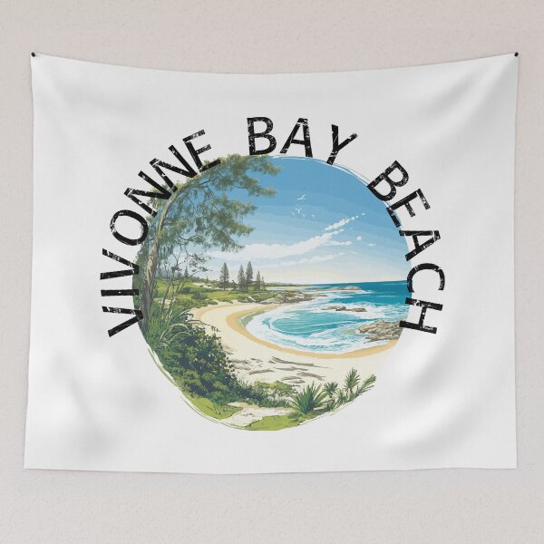 Item preview, Vivonne Bay Beach (with Black Lettering) designed and sold by VelvetRoom.