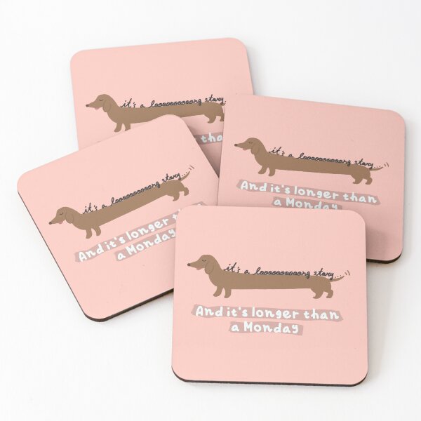 Item preview, It’s a long story, and it’s longer than a Monday - Animal Dachshund Dog designed and sold by Trista Designs.