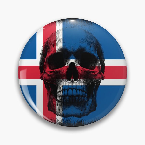 Item preview, ICELAND SKULL FLAG NATION RAREART COUNTRY HALLOWEEN #ogirdor designed and sold by ogirdorgraphics.