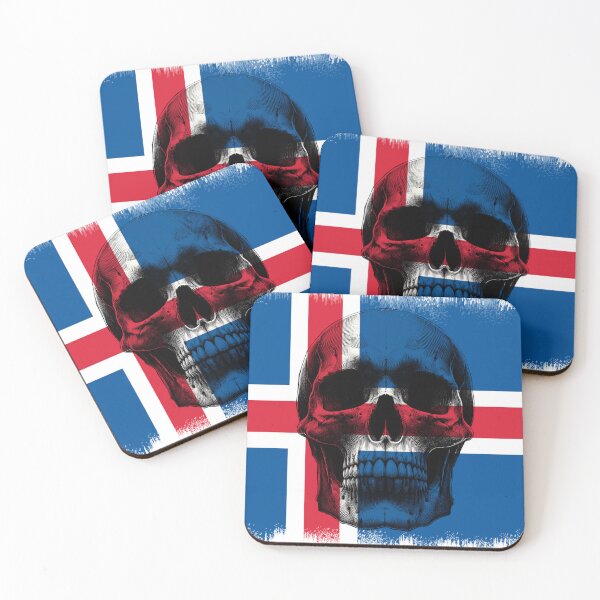 Item preview, ICELAND SKULL FLAG NATION RAREART COUNTRY HALLOWEEN #ogirdor designed and sold by ogirdorgraphics.