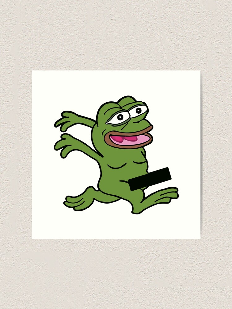 Aziatisch contact Welvarend PepeTheFrog smiling Naked streaking memes with censored zone memes war rare  pepe frog anime HD HIGH QUALITY ONLINE STORE" Art Print for Sale by iresist  | Redbubble