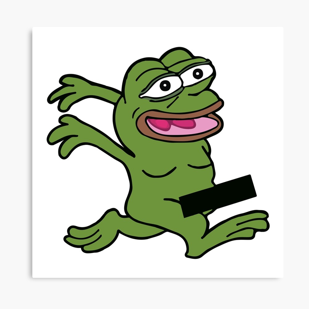 Pepethefrog Smiling Naked Streaking Memes With Censored Zone Memes War Rare Pepe Frog Anime Hd High Quality Online Store Photographic Print By Iresist Redbubble
