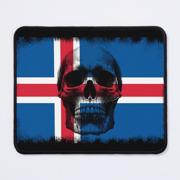 Item preview, ICELAND SKULL FLAG NATION RAREART COUNTRY HALLOWEEN #ogirdor designed and sold by ogirdorgraphics.