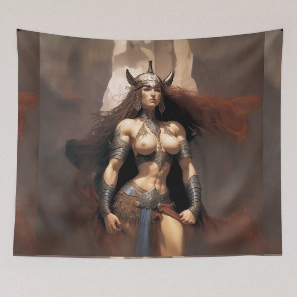 Item preview, Barbarian Princess illustration designed and sold by Vintage Designs +.