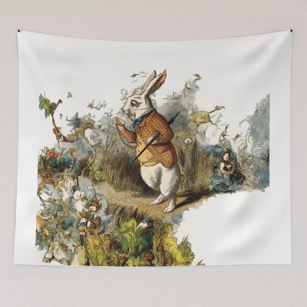 Item preview, White Rabbit - Alice in wonderland illustration John Tenniel designed and sold by Vintage Designs +.