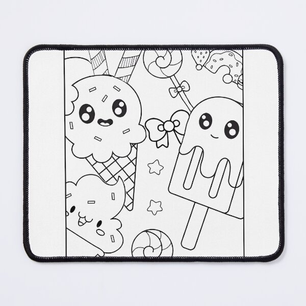 Item preview, Delicious Ice Cream Coloring Page Pattern designed and sold by DavidColoring.
