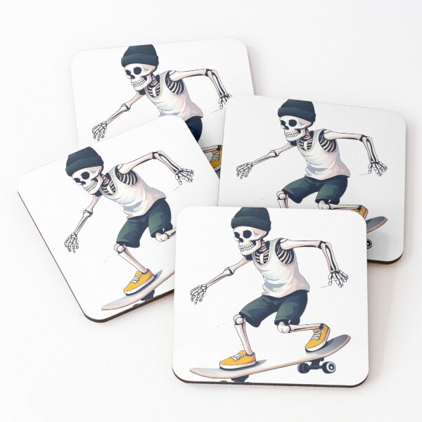 Item preview, "Vibrant Cartoon Skeleton Skateboarding in Style - Fun and Energetic Design" designed and sold by IINSPIRA.
