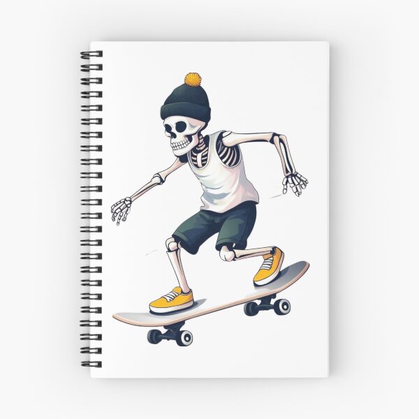 Item preview, "Vibrant Cartoon Skeleton Skateboarding in Style - Fun and Energetic Design" designed and sold by IINSPIRA.