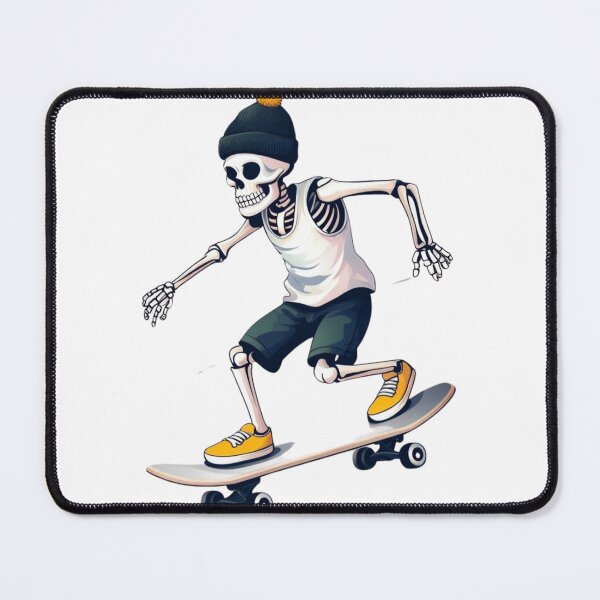 Item preview, "Vibrant Cartoon Skeleton Skateboarding in Style - Fun and Energetic Design" designed and sold by IINSPIRA.