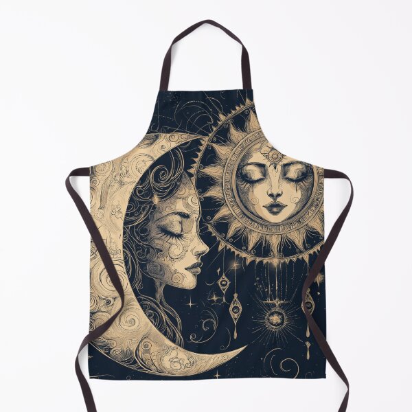 Item preview, Sun & Moon Spirits. Esoteric celestial illustration designed and sold by Shoot-The-Moon.