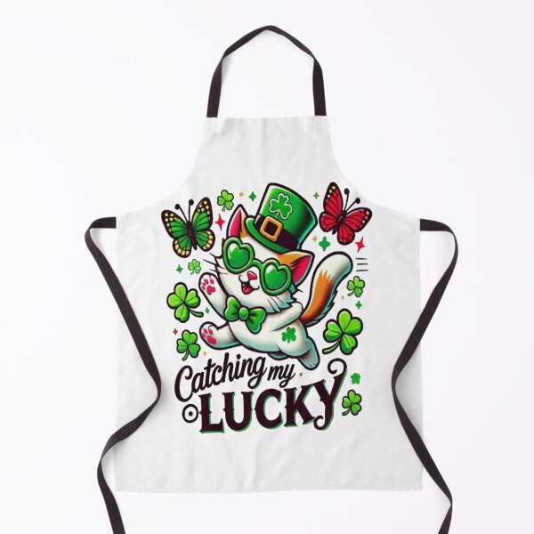 Item preview, Catching My Lucky Cute Cat Anime St Patrick's Day Cat Lover designed and sold by Creat-Des.