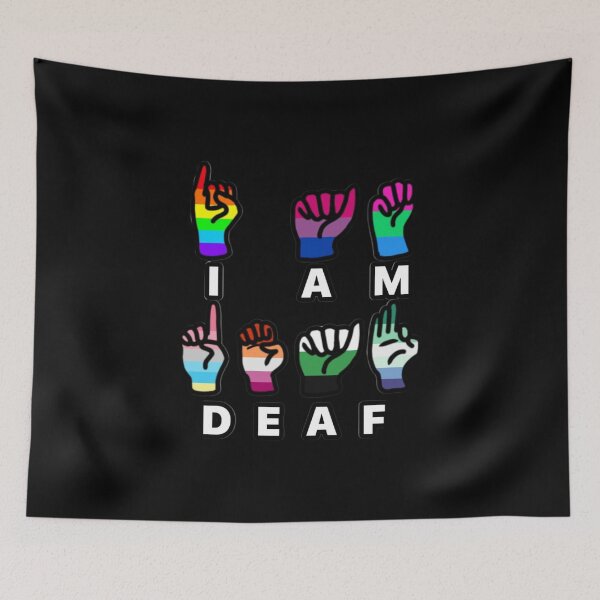 Item preview, I am deaf sign designed and sold by Artistkhg.