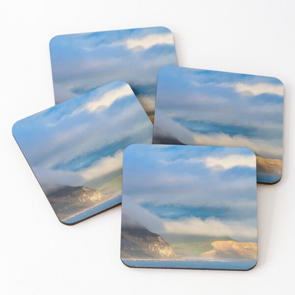 Item preview, Spring Sunset with Rolling Fog over the Jurassic Coastline in Dorset designed and sold by Dorset Girl.