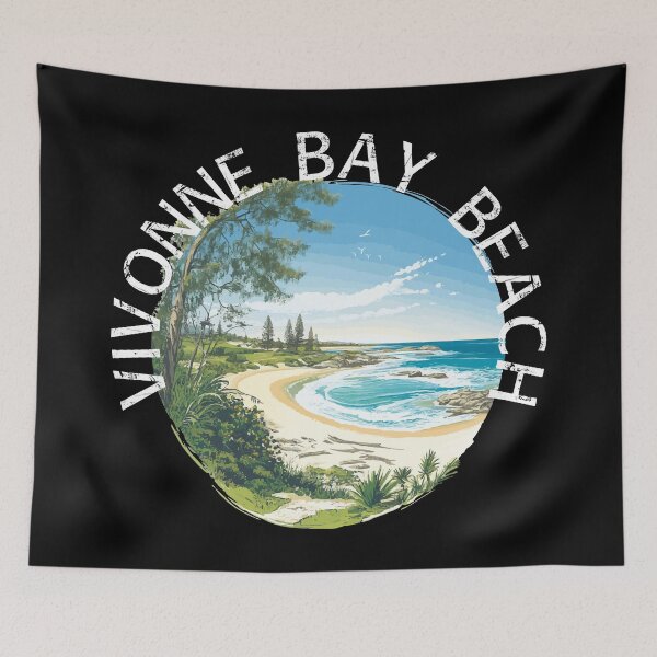 Item preview, Vivonne Bay Beach (with White Lettering) designed and sold by VelvetRoom.