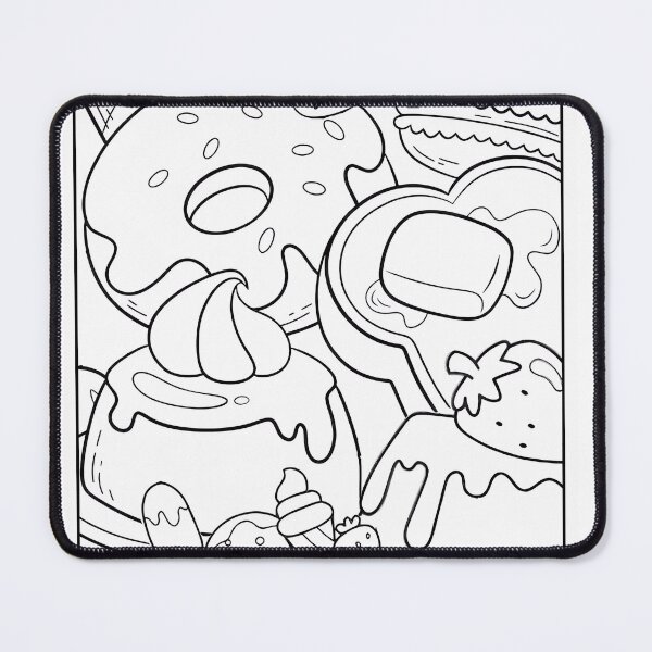 Item preview, Sweets and Cakes Coloring Page Pattern designed and sold by DavidColoring.
