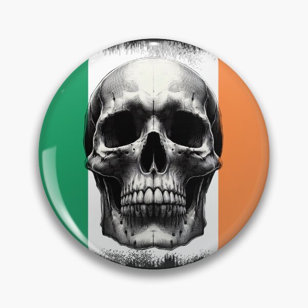 Item preview, IRELAND SKULL FLAG NATION RAREART COUNTRY HALLOWEEN #ogirdor designed and sold by ogirdorgraphics.