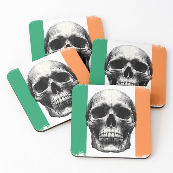 Item preview, IRELAND SKULL FLAG NATION RAREART COUNTRY HALLOWEEN #ogirdor designed and sold by ogirdorgraphics.