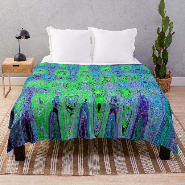 Item preview, Lime Green Groovy Abstract Retro Atomic Waves designed and sold by myrubiogarden.