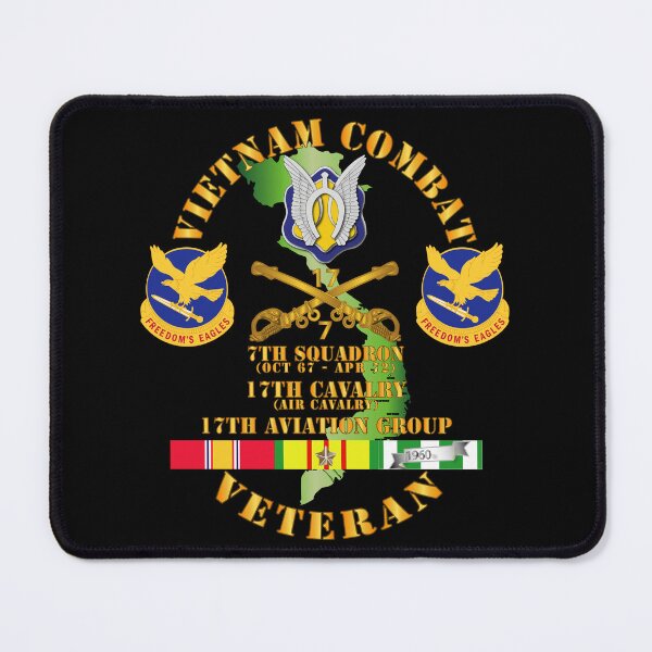 Item preview, Army - Vietnam Combat Cavalry Vet  w 7th Squadron - 17th Air Cav - 17th Aviation Group DUI w SVC designed and sold by Military Insignia Products.