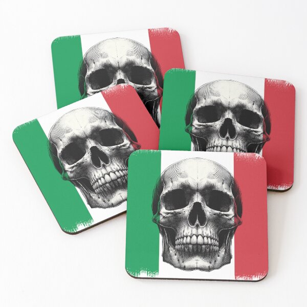 Item preview, ITALY SKULL FLAG NATION RAREART COUNTRY HALLOWEEN #ogirdor designed and sold by ogirdorgraphics.