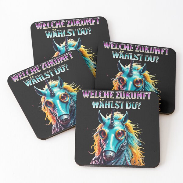 Item preview, unicorn with gas mask designed and sold by Schwefli.