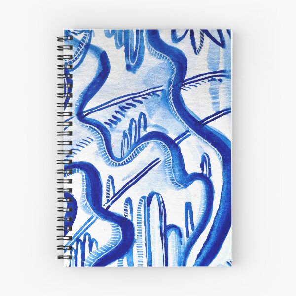 Item preview, Peaceful abstract blue painting designed and sold by beccainskeep.