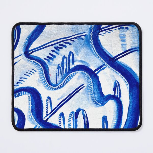 Item preview, Peaceful abstract blue painting designed and sold by beccainskeep.