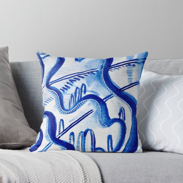 Item preview, Peaceful abstract blue painting designed and sold by beccainskeep.