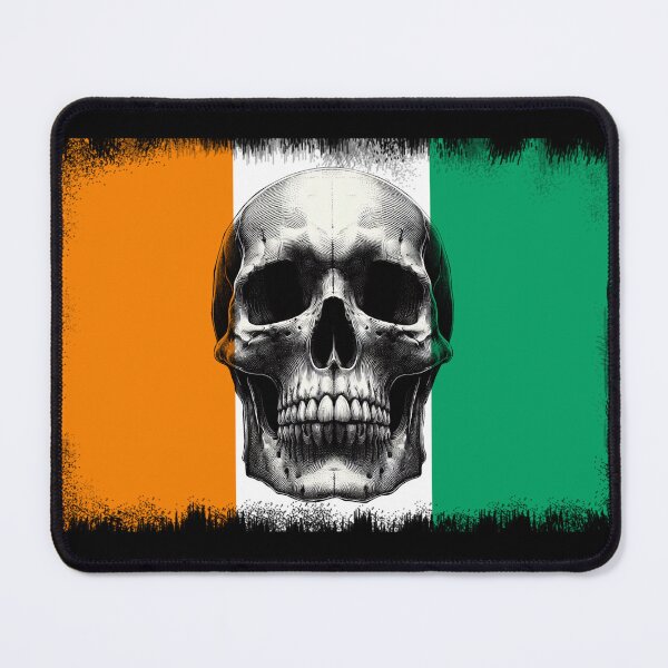 Item preview, IVORY COAST SKULL FLAG NATION RAREART COUNTRY HALLOWEEN #ogirdor designed and sold by ogirdorgraphics.