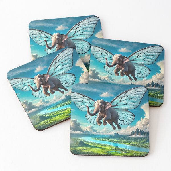 Item preview, Elephant Soaring designed and sold by GlassPenny.