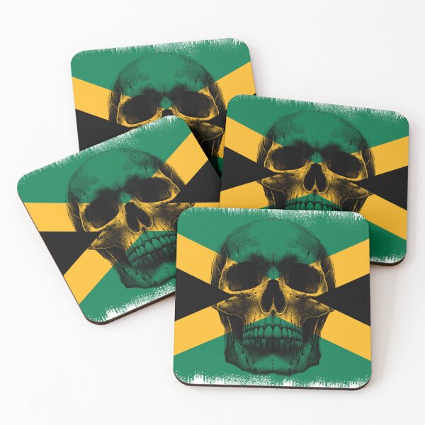 Item preview, JAMAICA SKULL FLAG NATION RAREART COUNTRY HALLOWEEN #ogirdor designed and sold by ogirdorgraphics.