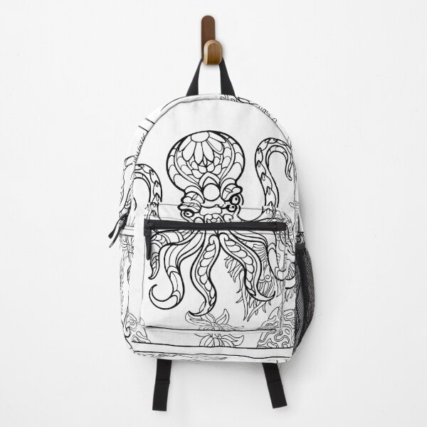 Item preview, Octopus Coloring Page Pattern designed and sold by DavidColoring.