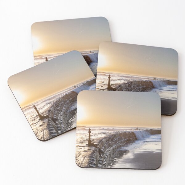 Item preview, Sunrise Over Coastal Breakwater at Cullercoats  designed and sold by David Patterson.