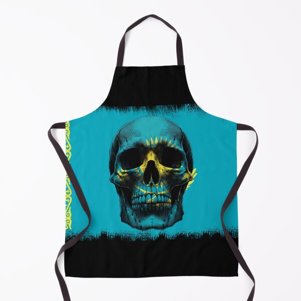 Item preview, KAZAKHSTAN SKULL FLAG NATION RAREART COUNTRY HALLOWEEN #ogirdor designed and sold by ogirdorgraphics.