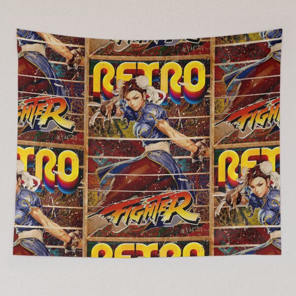 Item preview, Chun-Li Retro Street Fighter Gaming Art Shirt designed and sold by Back2Collage.