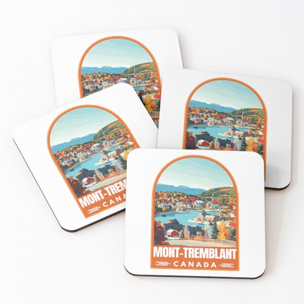 Item preview, Mont-Tremblant in Quebec Canada Vintage Vector Travel Art Emblem designed and sold by MaateoDesign.