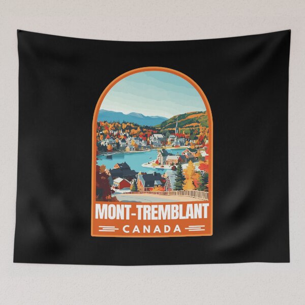 Item preview, Mont-Tremblant in Quebec Canada Vintage Vector Travel Art Emblem designed and sold by MaateoDesign.
