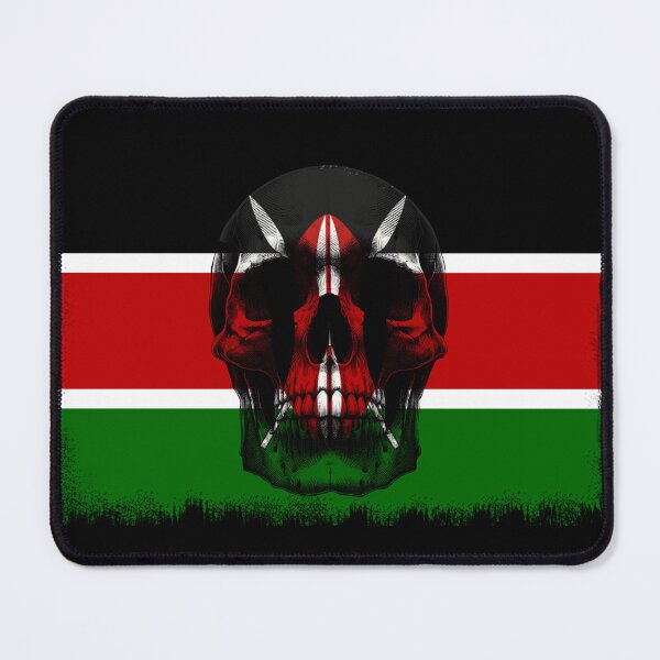 Item preview, KENYA SKULL FLAG NATION RAREART COUNTRY HALLOWEEN #ogirdor designed and sold by ogirdorgraphics.